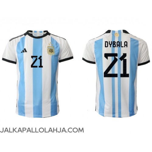 Argentiina Paulo Dybala #21 Kopio Koti Pelipaita MM-kisat 2022 Lyhyet Hihat